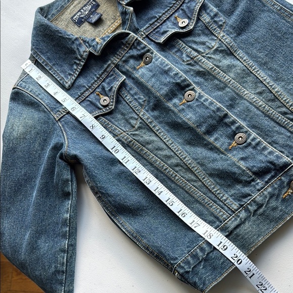 Steve & Barry’s Relaxed Fit Trucker Denim Jacket Medium Wash Sz S - Picture 13 of 14